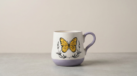 The Enchanted Garden Collection: Set of 4 Pastel Pollinator Mugs