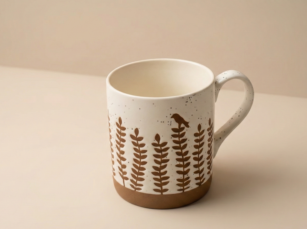 The Botanical Collection: Artisan Stoneware Mugs (Set of 4)