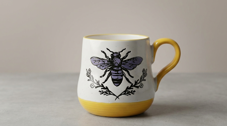 The Enchanted Garden Collection: Set of 4 Pastel Pollinator Mugs