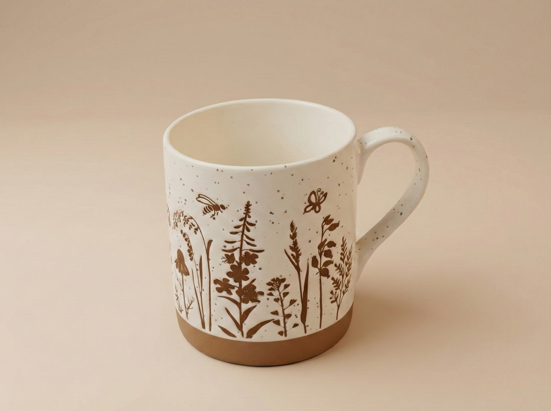 The Botanical Collection: Artisan Stoneware Mugs (Set of 4)
