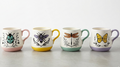 The Enchanted Garden Collection: Set of 4 Pastel Pollinator Mugs